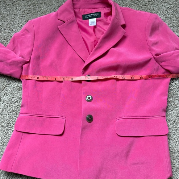 Jones New York Petite Hot Pink Blazer Suit Jacket 6p - Picture 3 of 7